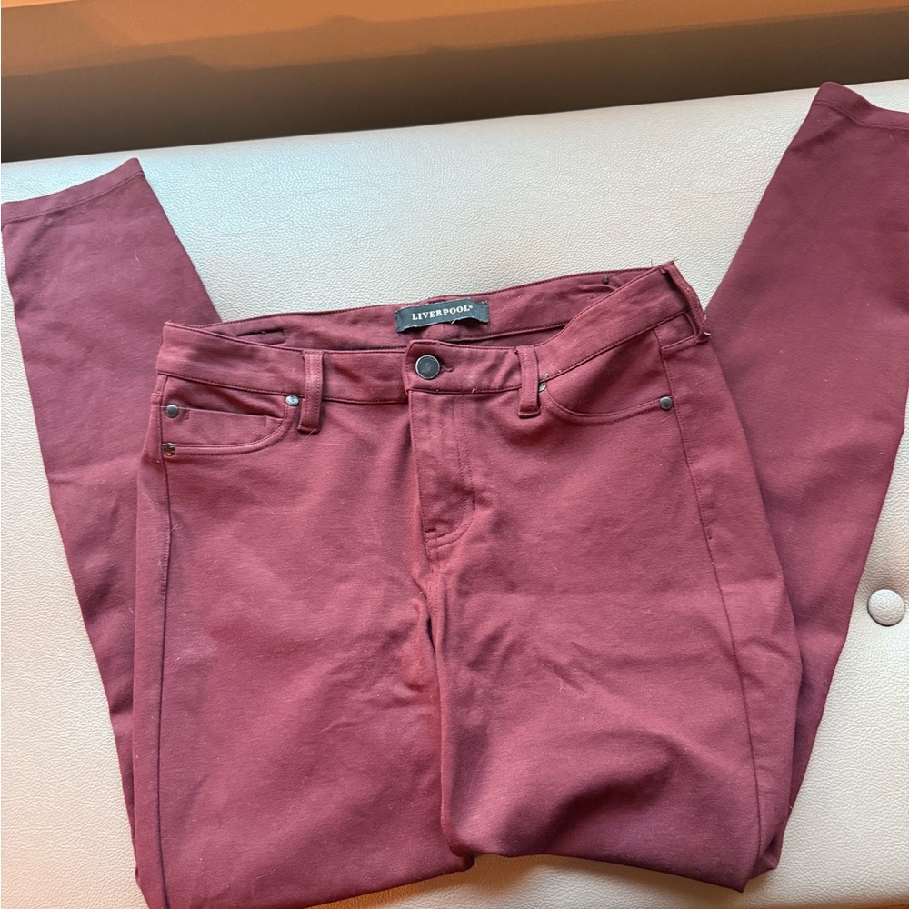 Liverpool Women's Dark Red Skinny Jeans